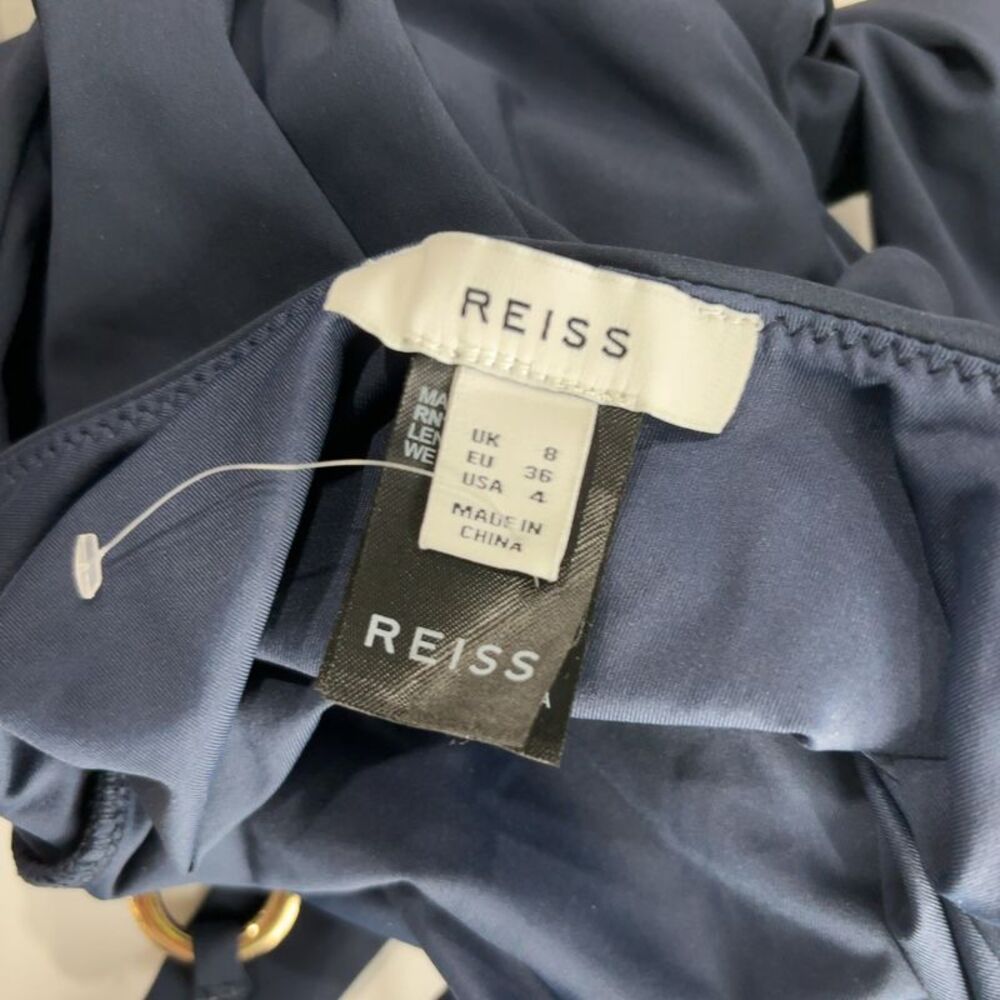 Reiss Navy Blue Lenni Swimsuit One Piece